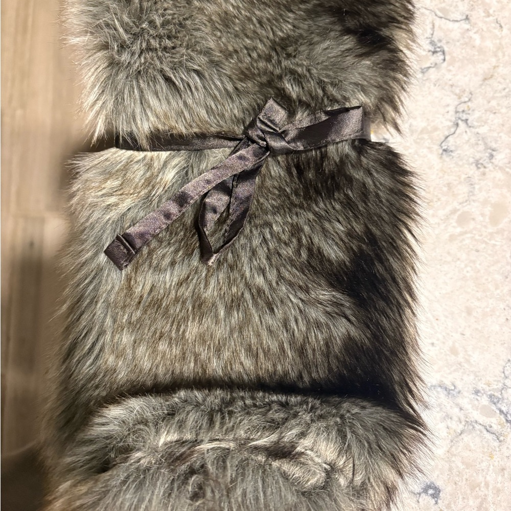 Faux fur wine bottle jacket